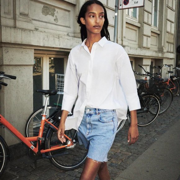 Zara The 9s Bermuda Denim Shorts Size 2 